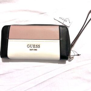 Guess Woman’s Shawna Zip Up Cognac Color Multi/White,Navy, Pink